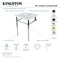 Kingston Brass 25 Console Sink with Brass Legs 4Inch, 3 Hole, WhitePolished Nickel KVBH25227W4B6 - alternate 2